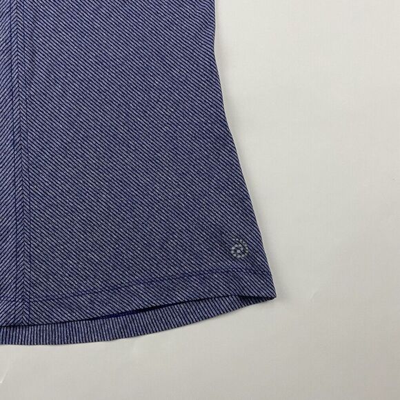 Be Inspired Size S Blue Striped Racerback Tank Top Polyester Activewear Top - Picture 4 of 7